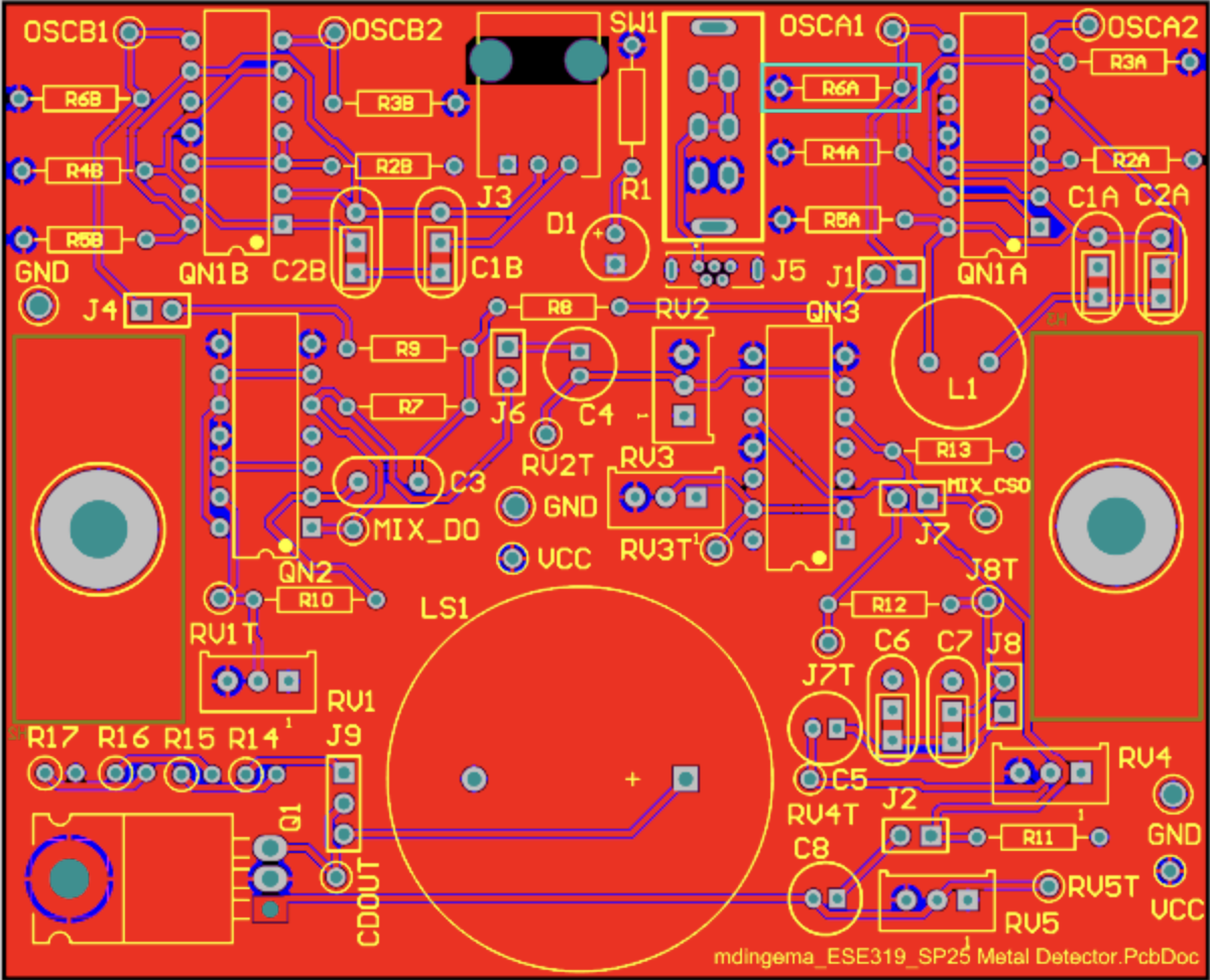 Custom PCB-Based Analog Metal Detector